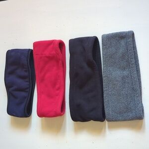Outbrook Ladies Set of Four Fleece Headbands - Black, Red, Blue and Gray